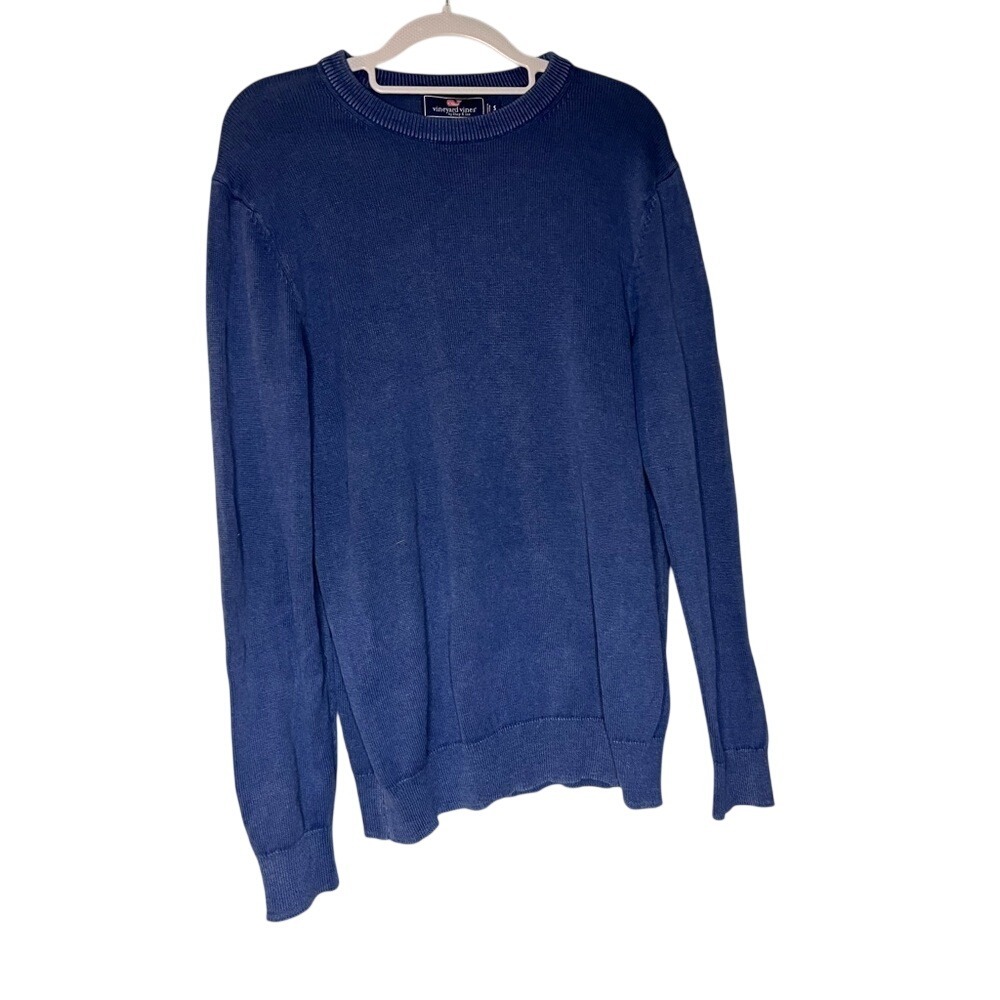 Vineyard Vines by Shep & Ian blue casual pullover sweater with cashmere